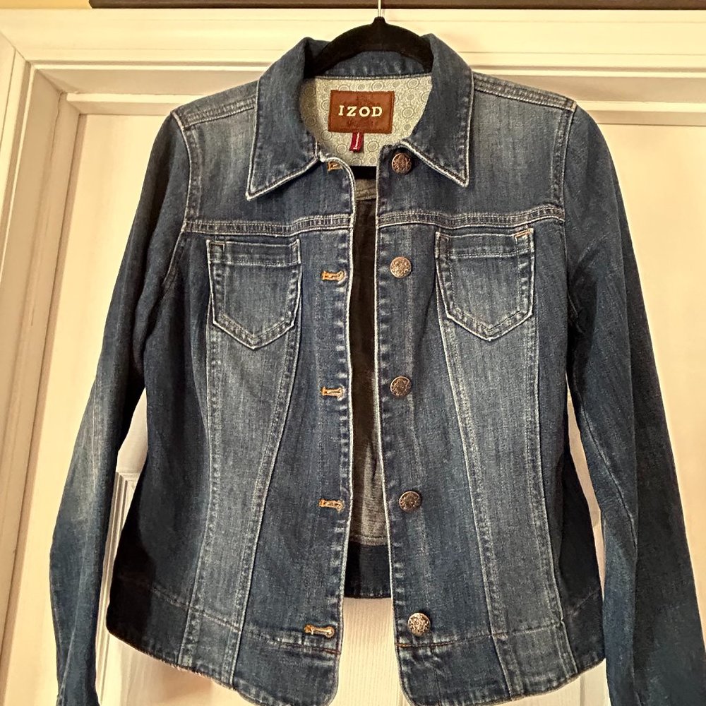 IZOD Jean Jacket Sz M Blue Denium